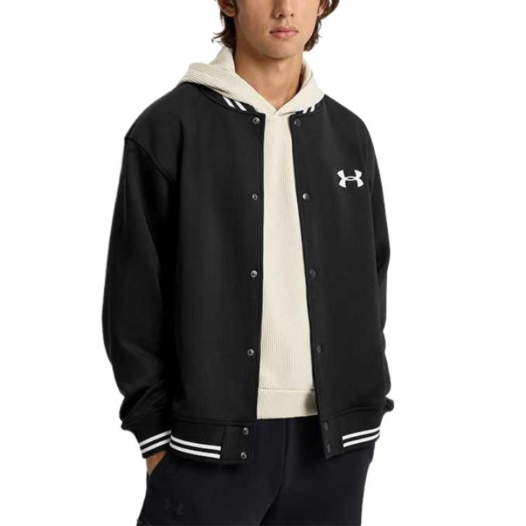 Under Armour SS25 KNIT BOMBER Jackets & Coats Unisex Black 1389368-001