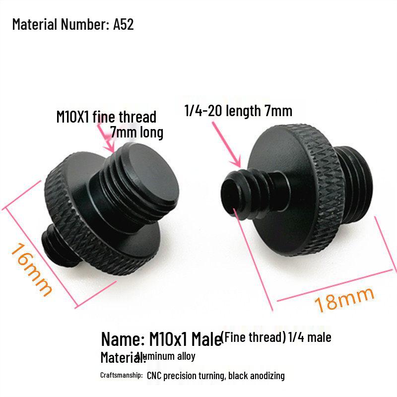 1/4 to 3/8 M4 M5 M6 M8 Screw Adapter for Tripod, Pan/Tilt Camera, Hot Shoe Mount & Light Stand