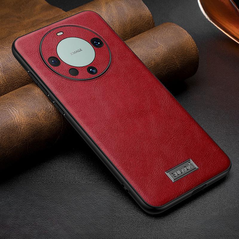 Suitable for Huawei Mate60pro Mobile Phone Case Light Luxury Huawei Full-inclusive Anti-fall 50 Business M40 Men 30 Women's Leather Case