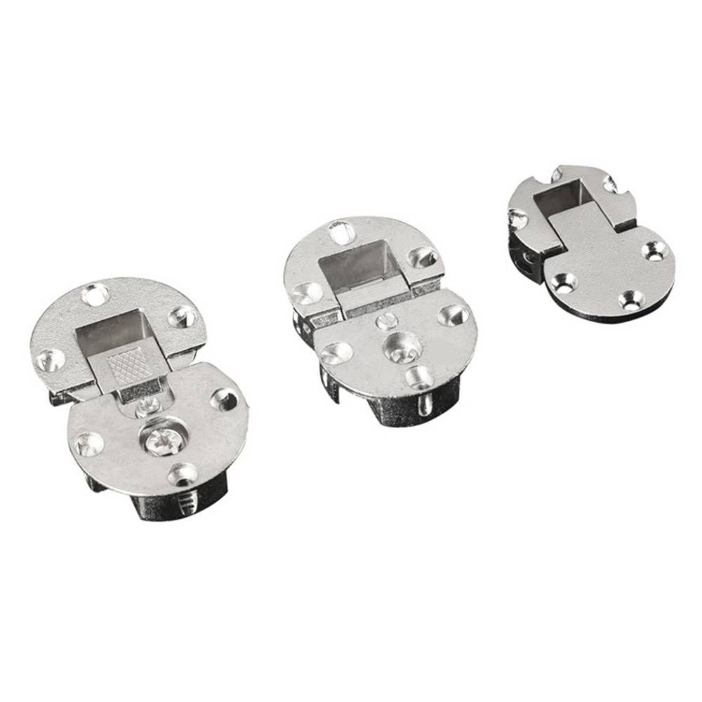 2Pcs Hidden Hinge Folding Hinges Self-Supporting 90 degrees Invisible Cabinet Door Flap Adjustable Zinc Alloy Furniture Hardware