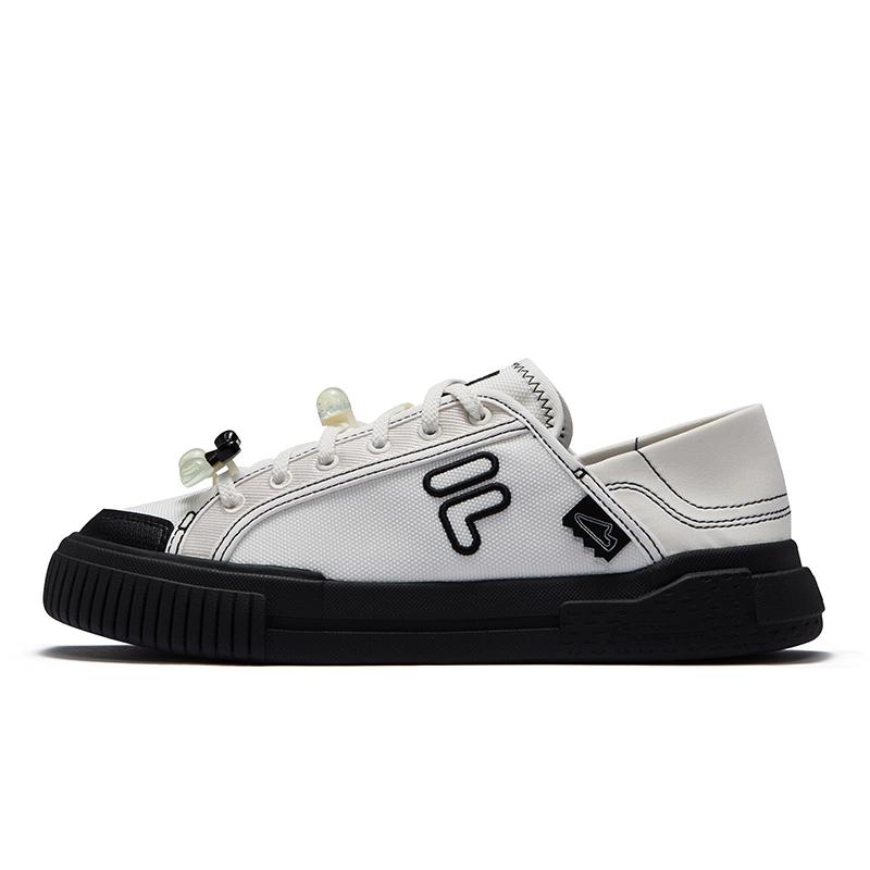 Fila Fusion Wallride Mules Casual Trendy Low Top Canvas Shoes Women Shoes Black White T12W522928FSB