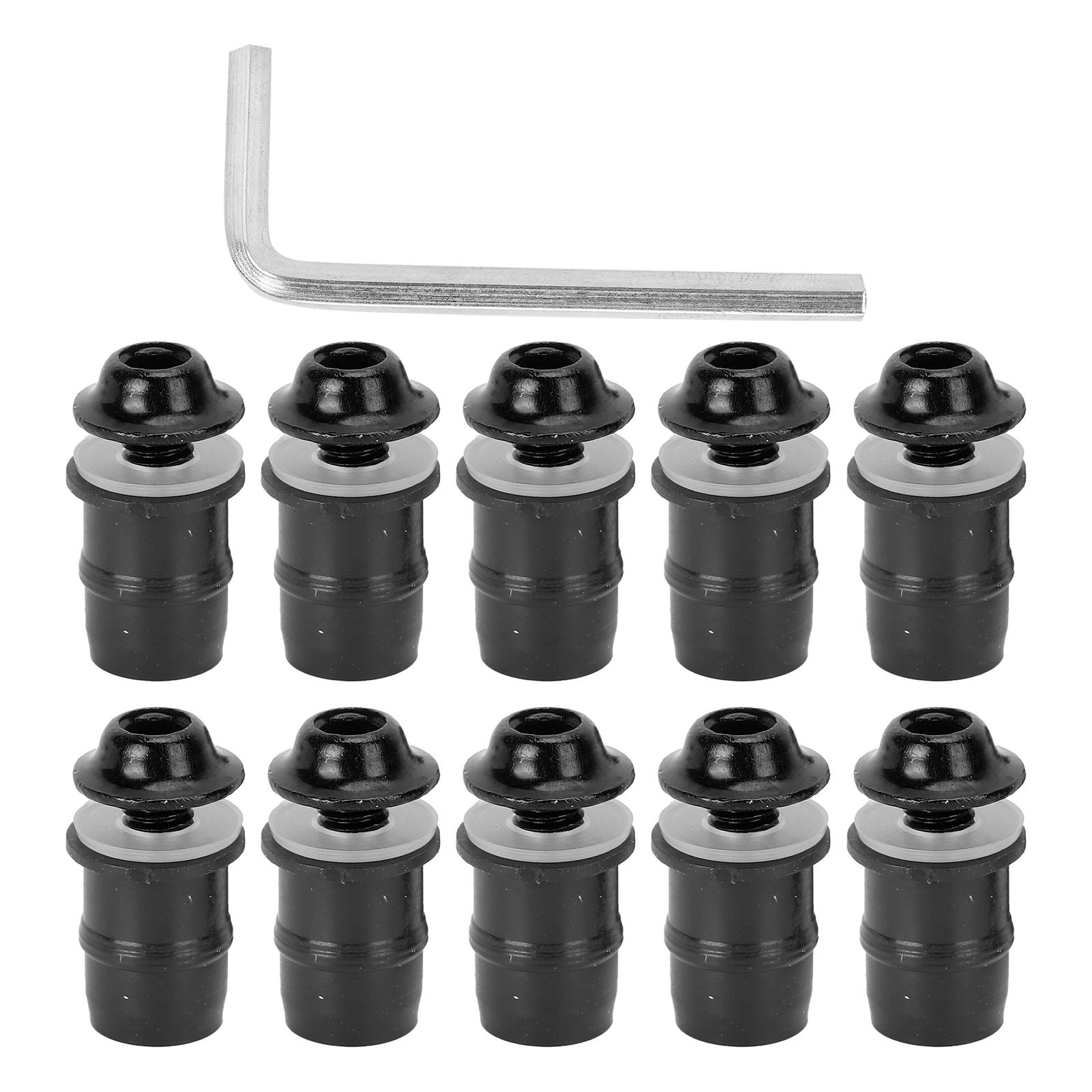 

10PCS Motorcycle M5x16mm 0.6in Windscreen Windshield Screw Bolts Kit Universal with Wrench