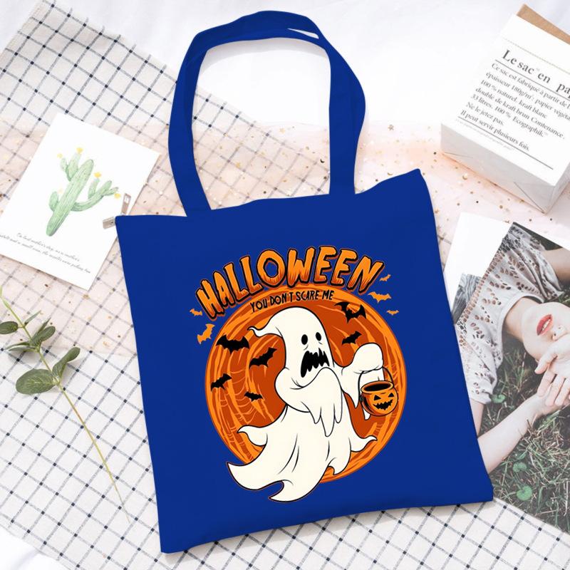 Halloween Halloween Printed Canvas Bag Lazy Style Trend Student Leisure Shoulder Bag Large Capacity