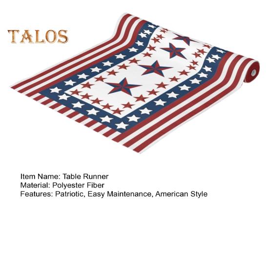 Bieżnik na stół 4 lipca USA Wzór gwiazd i pasków Bieżnik Dzień Niepodległości Patriotyczna dekoracja na Dzień Pamięci Dekoracja stołu jadalnego do domu, kuchni