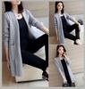 Autumn and winter new Korean version versatile loose pocket medium and long cardigan jacket women's long sleeves
