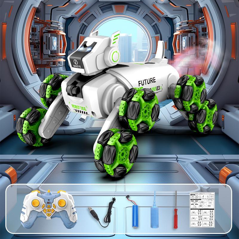 High-Quality 2.4G High-Quality Funny High-Quality Electric High-Quality Remote High-Quality Control Mechanical machine High-Quality Dog High-Quality зелёный