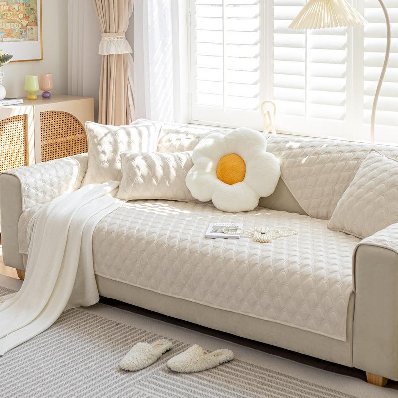 Dutch Fleece Sofa Cushion, Winter And Winter Non-Slip Seat Cushion, European Sofa Cover  New Thickened High-End Cover
