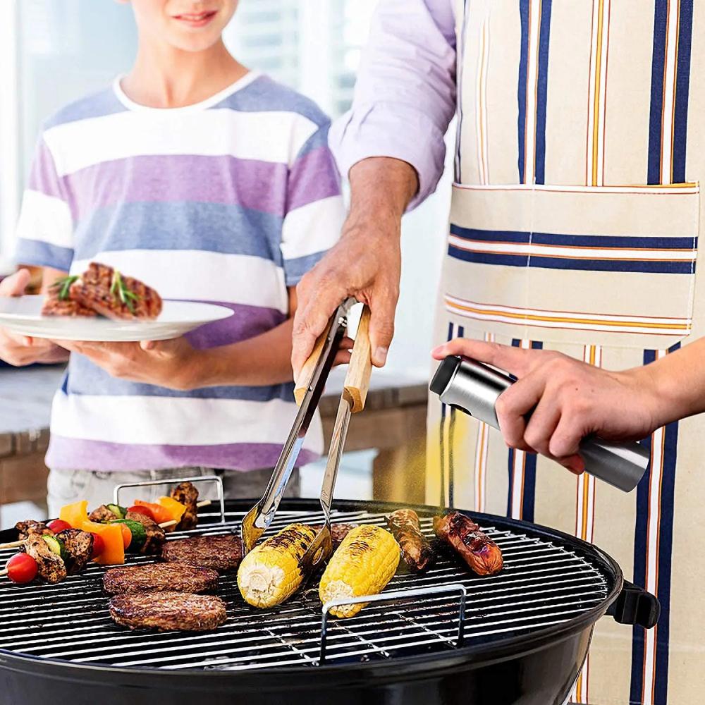 Portable 100ml Stainless Steel Cooking Olive Oil Sprayer, Kitchen Mini Oil Sprayer Small Tool, Vinegar Bottle Oil Sprayer for Ai