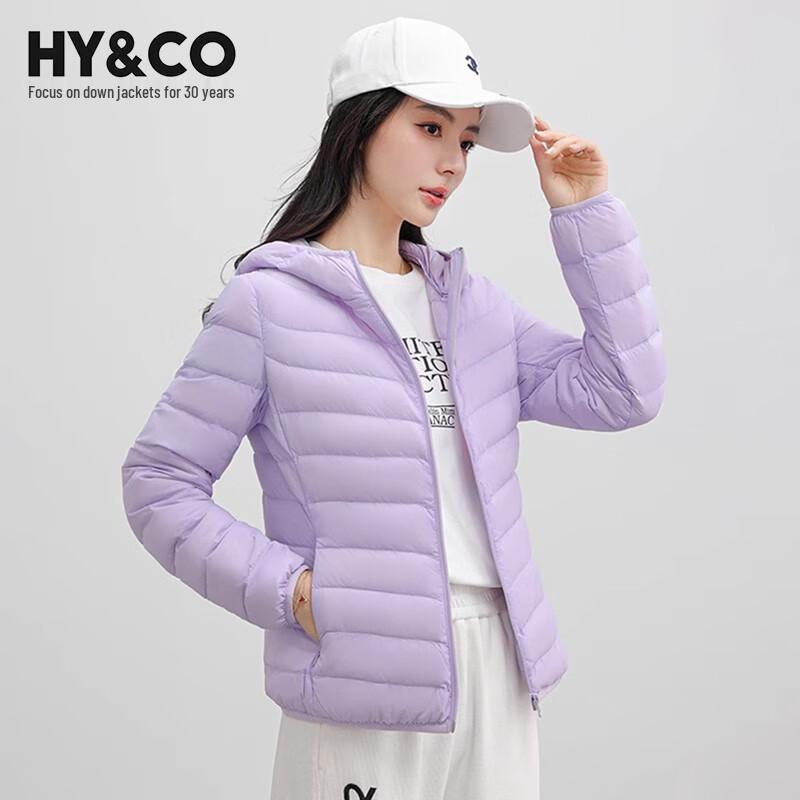 

HY&CO Women s Slim Fit Hooded Short Down Jacket 2XL