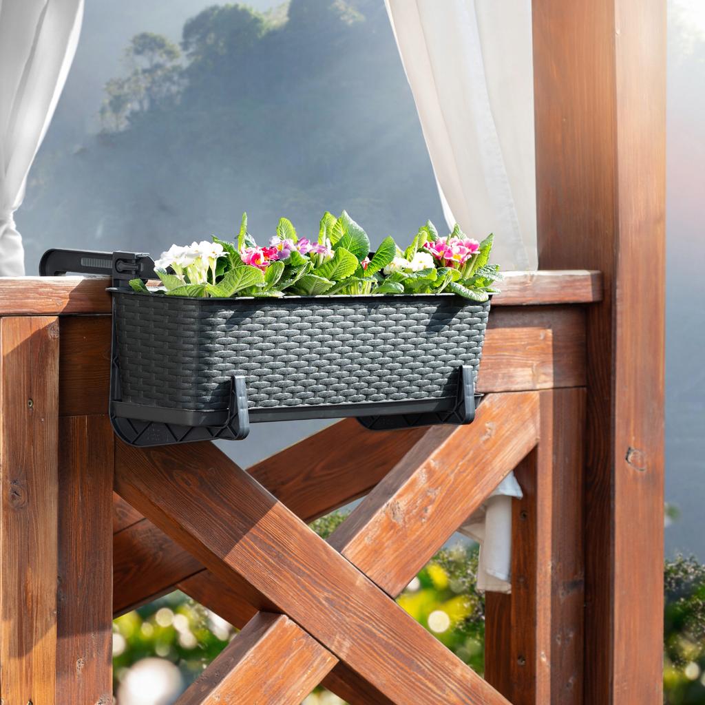 KADAX 3x Balkonový truhlík Úchyty