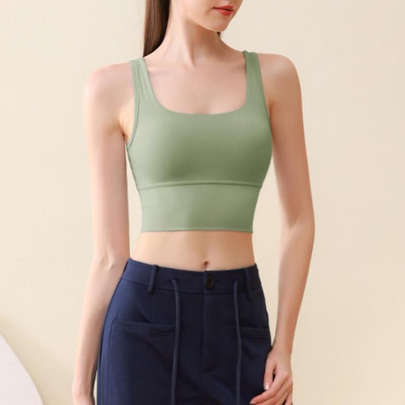 Cross-Back Sports Bra - Full Cup, Breathable, with Chest Pads for Running and Yoga 