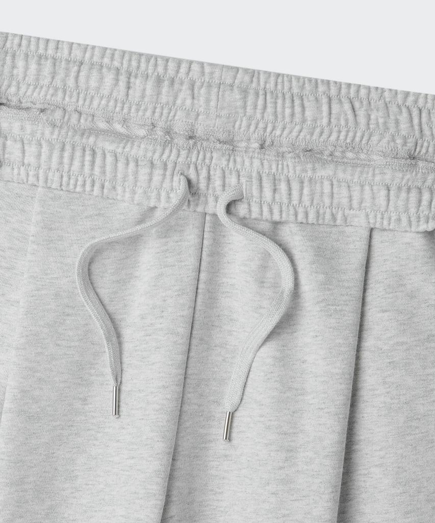 MUSINSA STANDARD One-Pleat Wide Lounge Sweatpants [Melange Light Gray]