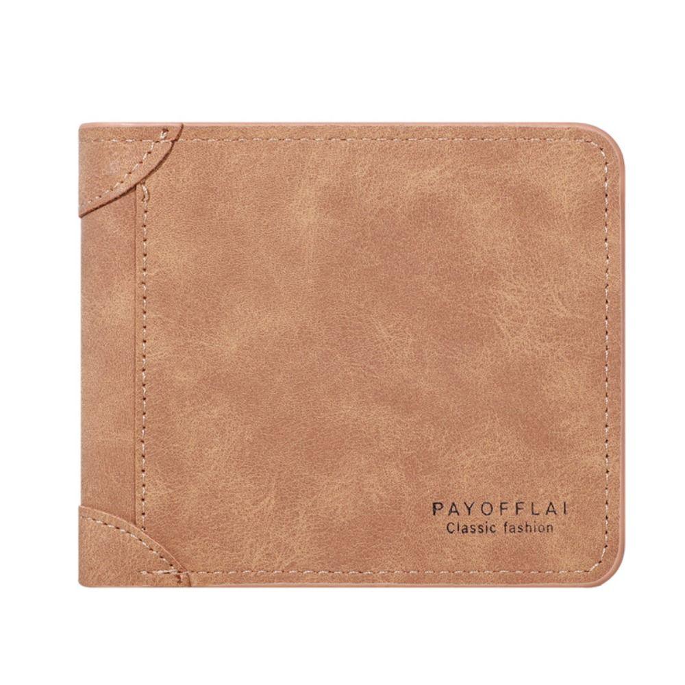 Pu Men's Short Wallet Retro Business Card Holder Fashion Male Coin Purse  Outdoor