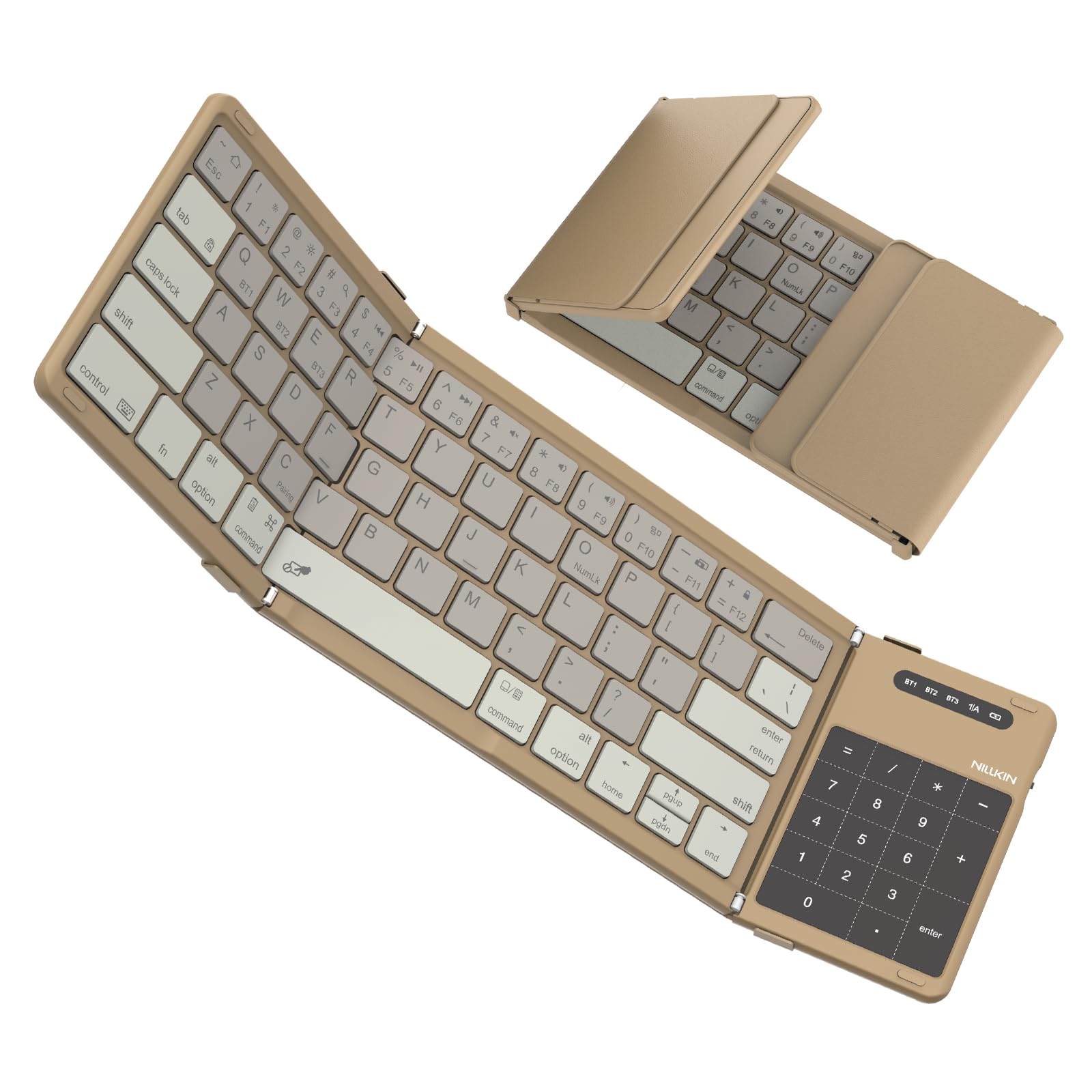 

[2026 Model] Nillkin [Official Retailer] Bluetooth Keyboard, Foldable, Wireless, Compatible with iPad and iPad Mini, Slim and Lightweight, Connects 3