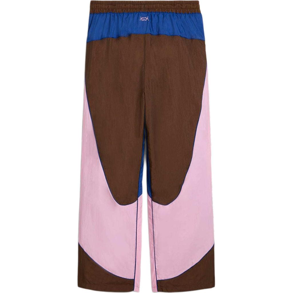 Puma X Kidsuper Collab SS24 Comfortable Fashion Breathable Colorblock Mid-Rise Straight Casual Pants Men Bottoms Brown 627855-01