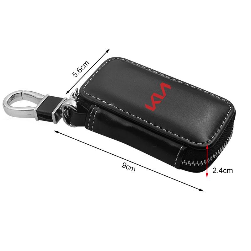 Custodia per Chiavi Auto Portachiavi in Pelle con Zip Borsa Accessori Per KIA Sportage Ceed Rio 3 4 Picanto Soul Forte Cerato sorento picanto
