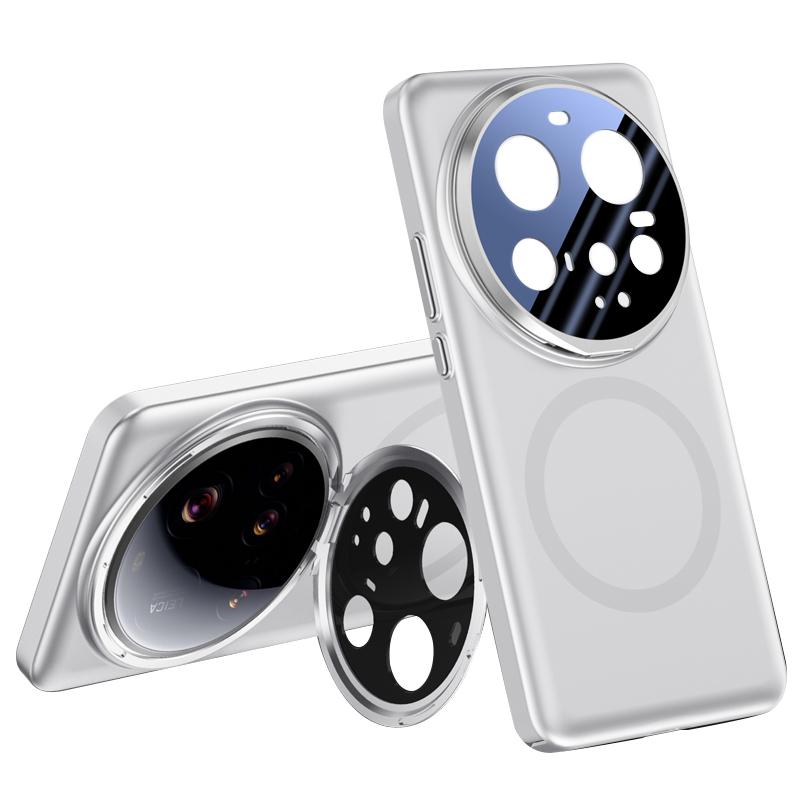 For Xiaomi 15 Ultra Case Compatible with MagSafe Lens Film Kickstand Hard PC Phone Cover