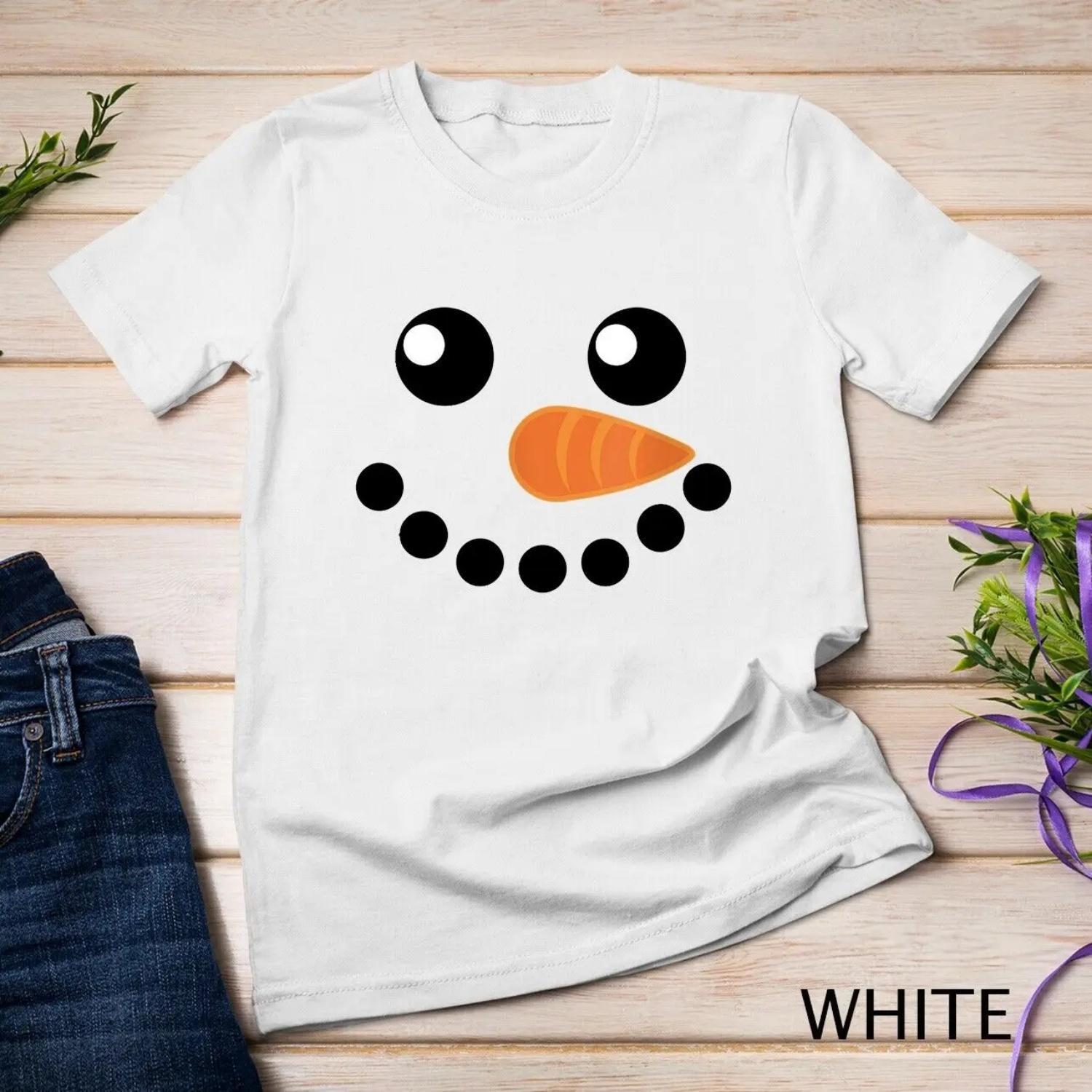 Christmas Snow Man Face Bump T Shirt Pregnant Mom XXXXXL белый