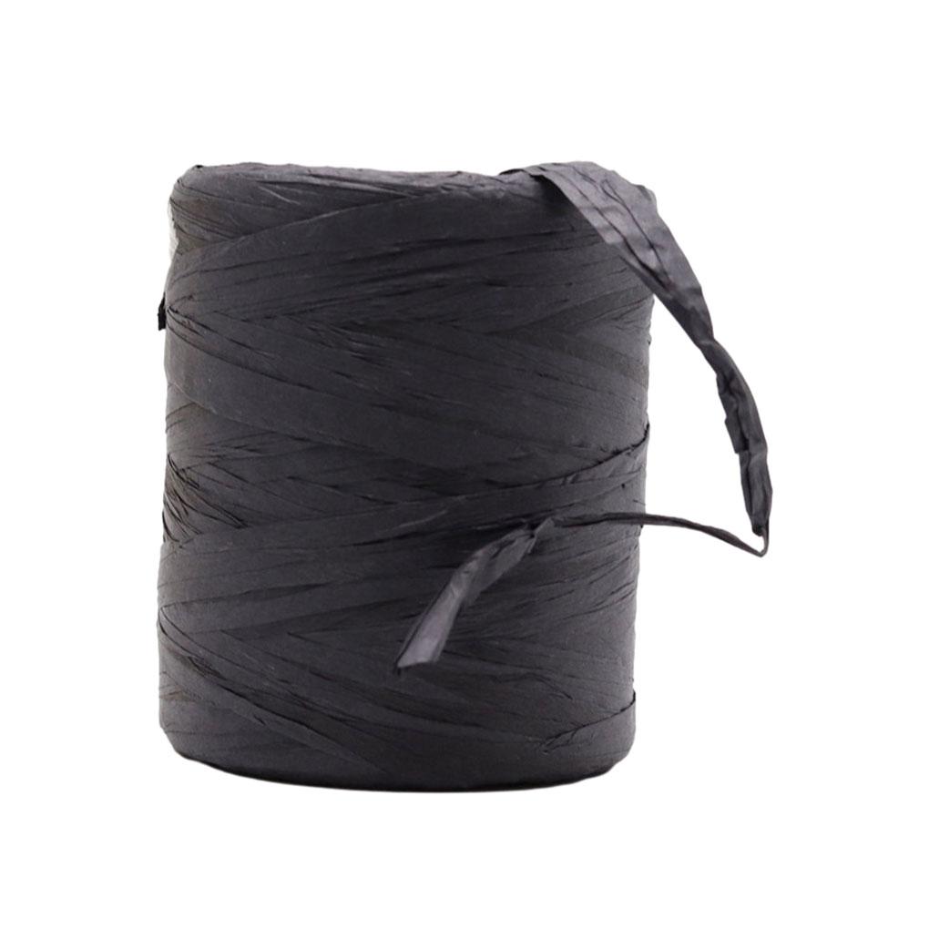 

Широкое применение Красивые проекты своими руками с пряжей из рафии Натуральная бумажная лента Твердая пряжа для вязания крючком чёрный