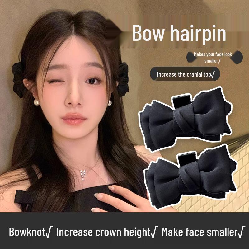 Black Elf Ear Bow Hair Claw Clip - Princess Style Hair Accessory