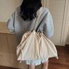 Large Capacity Nylon Totes Bag Versatile Women's Handbag Trendy Overlarge Drawsting Bag Female