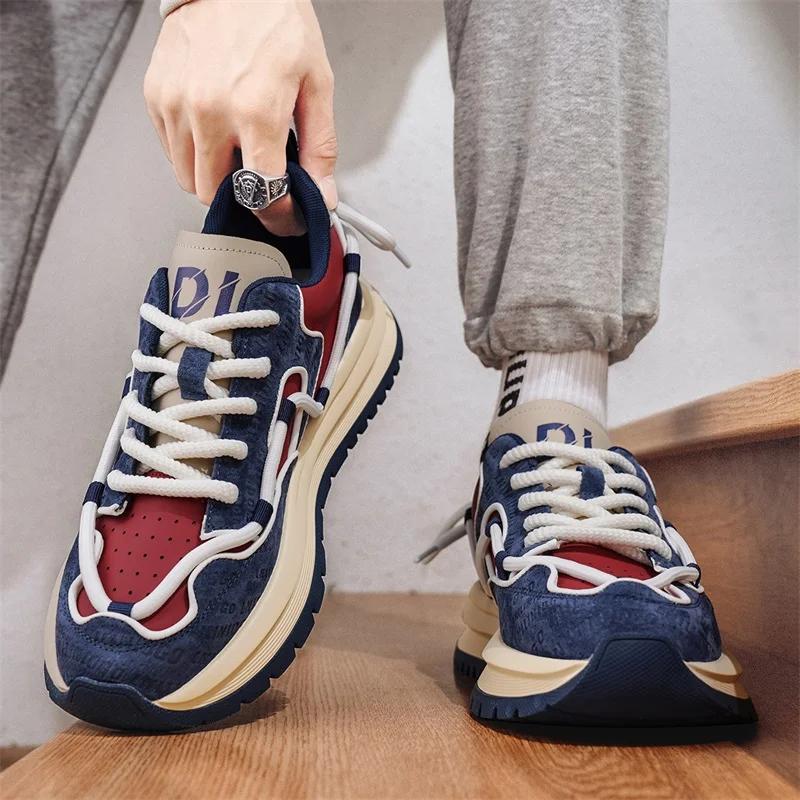 Модные мокасины Мужские кроссовки Мужские кроссовки Спорт и отдых Нескользящие Круглый — фото 5