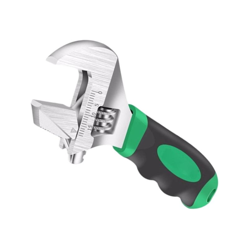 652F Professional Short Handle Pipe Wrench Spanner With Reinforced Teeth Suitable For Enhancing Durability In Tight Work Area