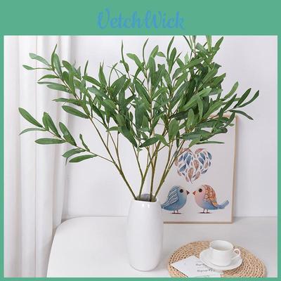 Home Decor Olive Leaf Artificial Plant With Silk Material For Wedding And Event Styling