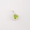 Grüner Peridot Edelstein 925 Sterlingsilber Schmuck Zirkon Anhänger für Frauen Geschenk CZP-8-1