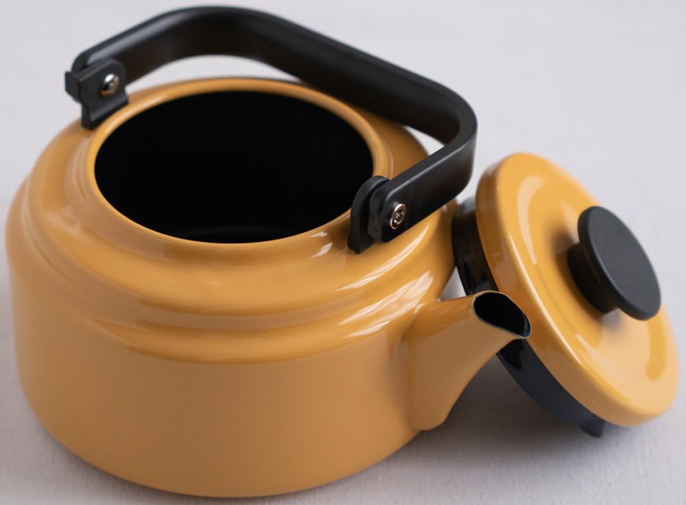 Nodahoro Induction YB Amukettle, Enamel, Compatible, Heat-Resistant, Yamabuki, 2L, AM-20K