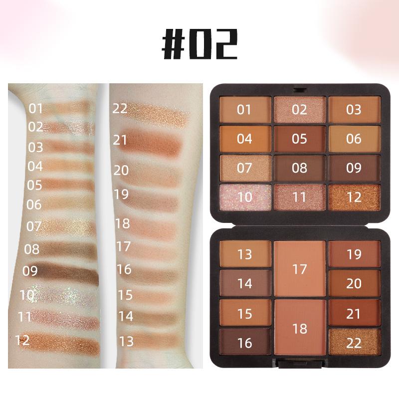 

Bsimone Eyeshadow Blush Palette Matte Highlight 22 Colors Rouge Cream Long-Lasting Waterproof Concealer Plate Christmas Gift 2