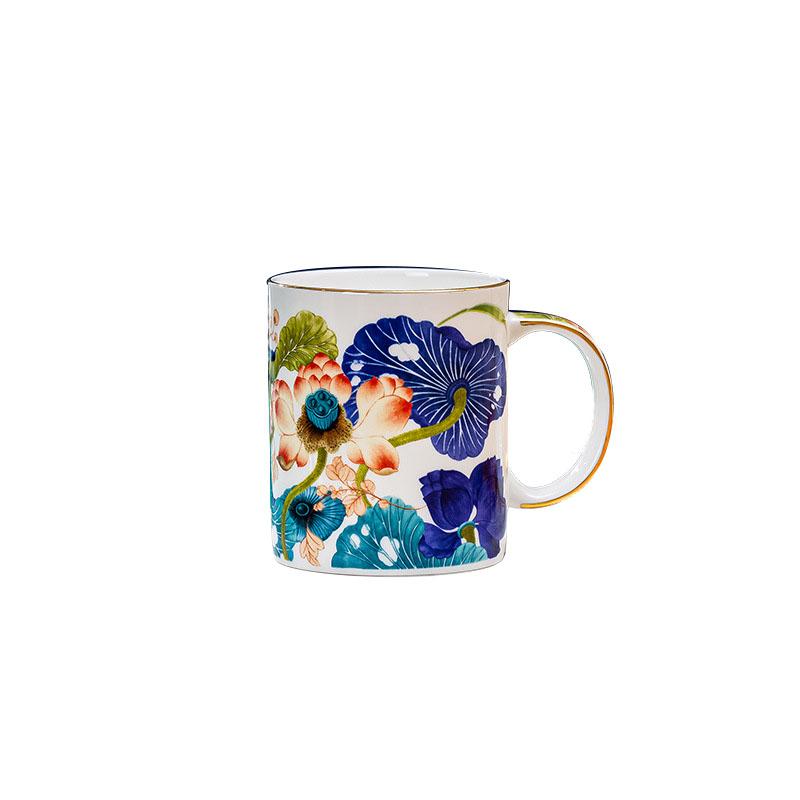 Kreativní Osobnost Obkreslování Zlatý Šálek Kostní Porcelán Hrnček Keramický Pohár na Vodu Domácí Kancelář Šálek na Kávu Odpolední Čaj Čajový Šálek