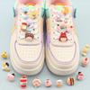 1 Stück Schnürsenkel Dekoration Clips Schnürsenkel Schnalle für Mädchen Kinder Cartoon Krone Kuchen Süßigkeiten Macaron Farbe Schuhe Zubehör