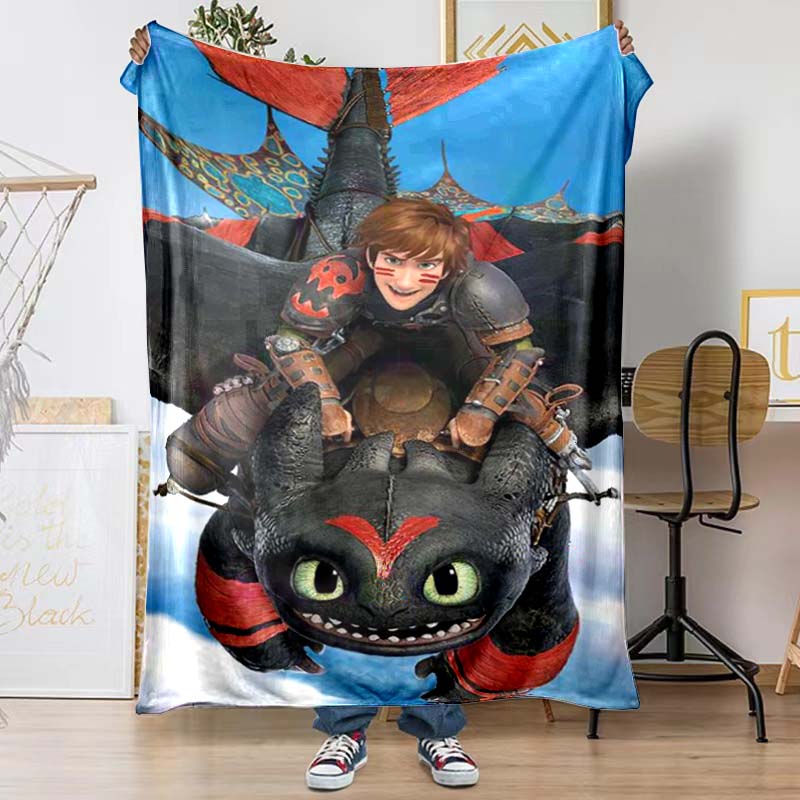 Toothless Patterned Blankets Are Perfect for Beds or Other Occasions, Making Them A Perfect Gift Choice.