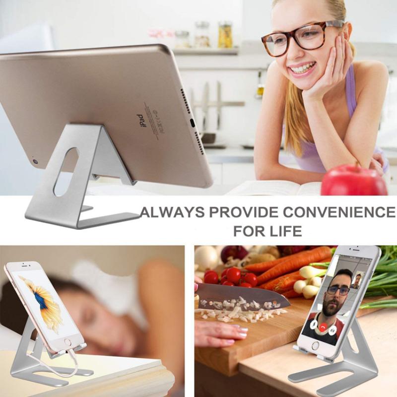 Lazy Universal Aluminum Alloy Phone Stand Holder Desk Cell Phone Tablet Stand Bracket For Desks For Ipad Huawei Samsung Iphone