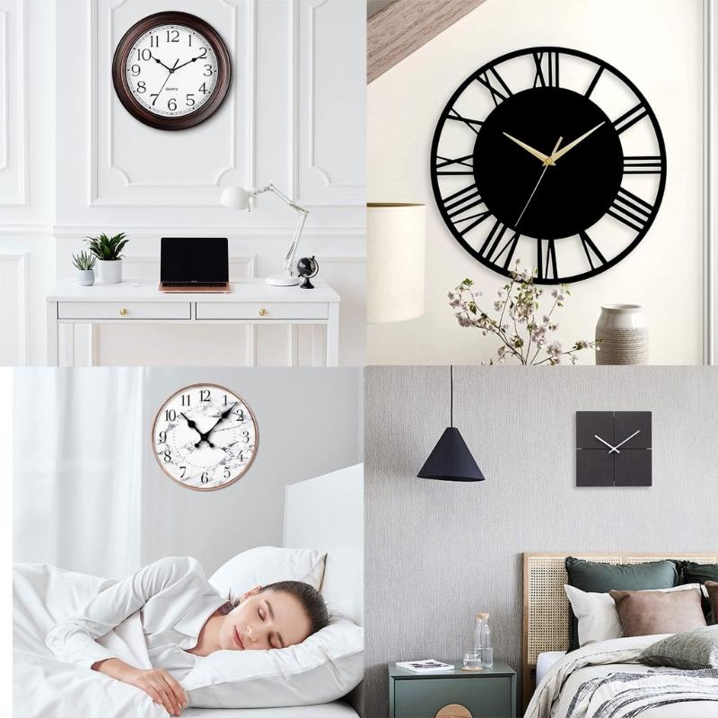 Quiet Move Movement Mechanism Plastic Housing Replacement Parts For DIY Wall Desk Clocks Precise Timing Quiet 4Sets