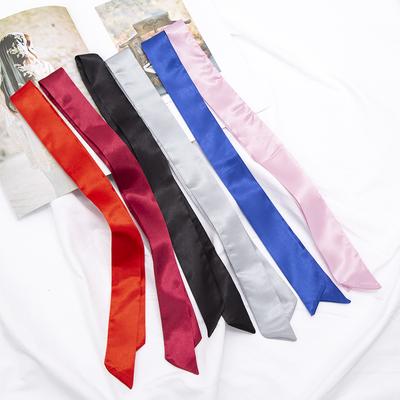 Nouveau Foulard Long Sac Bandeau pour Cheveux Femme Accessoires Foulards Fins Uni Bandeau Ruban Satiné Cravate de Cou Foulards Décoratifs pour Sac