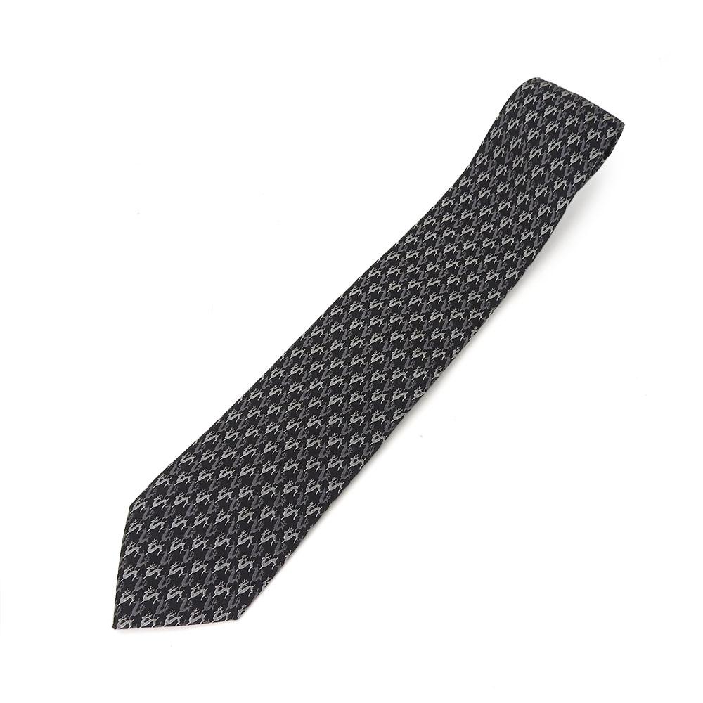 USED GUCCI necktie silk black business Fashionable Overall handle mens