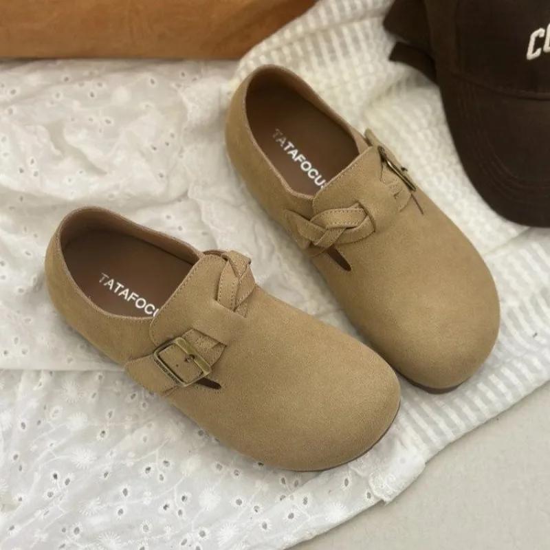 2025 Summer Hot Sale Outdoor Women's Round Toe Flats Rome Buckle Soft Bottom Flats for Women Concise Daily Casual Shoes Zapatos