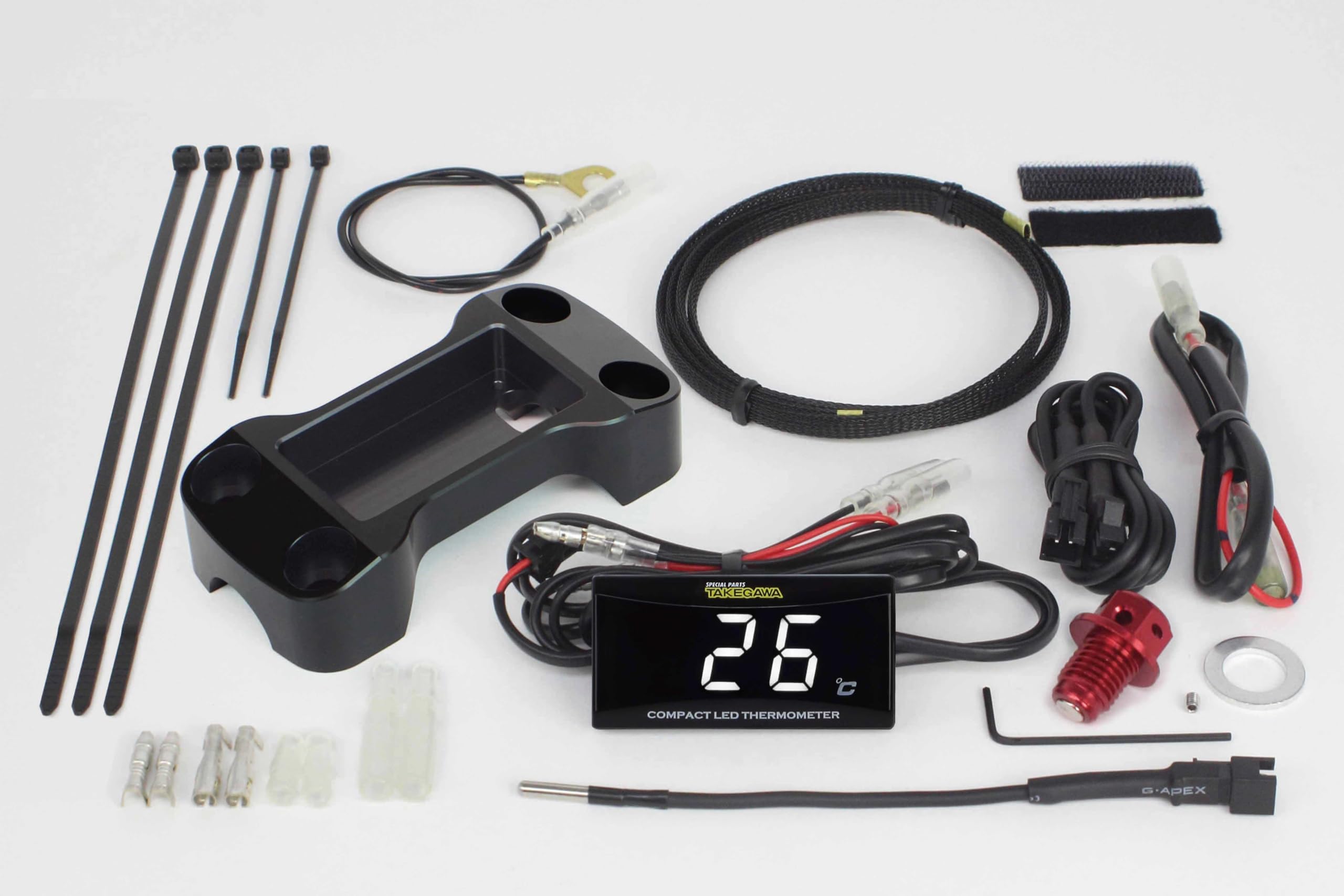 Special Parts Takegawa Compact LED Thermometer Kit 2 Black for 125 CT125/GROM/Monkey 125/Dax 05-07-0018