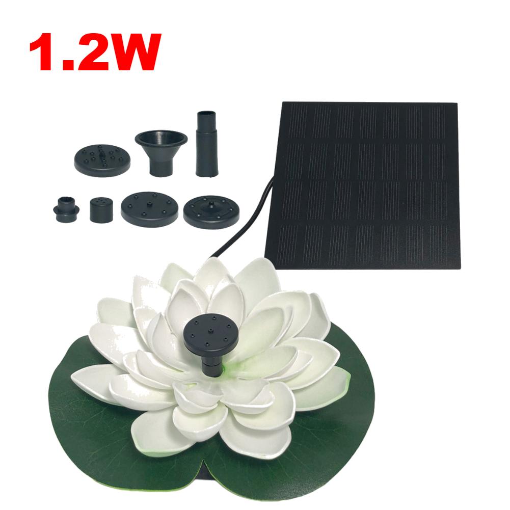 Lotus Solar Water Fountain Brushless Pump Floating Garden Fountain Solar Powered Fountain for Outdoor Bird Bath Pond Decoration