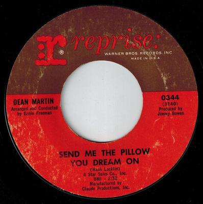 7-Zoll-Schallplatte DEAN MARTIN Send Me The Pillow You Dream On 0344 Reprise Records 1965 US Jazz Gebraucht