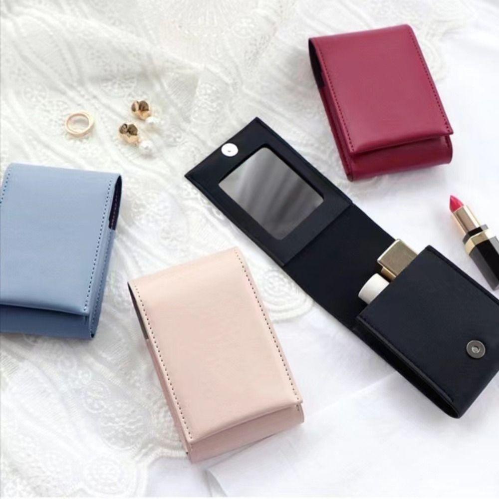 

PU Lipstick Bag Pouch Storage Makeup Bag Fashion Cosmetic Bag Women Girl темно-синього кольору