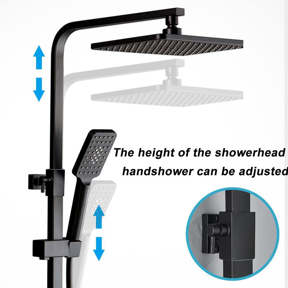 4 Ways Digital Display Shower Faucet Bathroom Thermostatic/Hot Cold Rainfall Shower Head Brass Rotate Mixers Bidet Faucet
