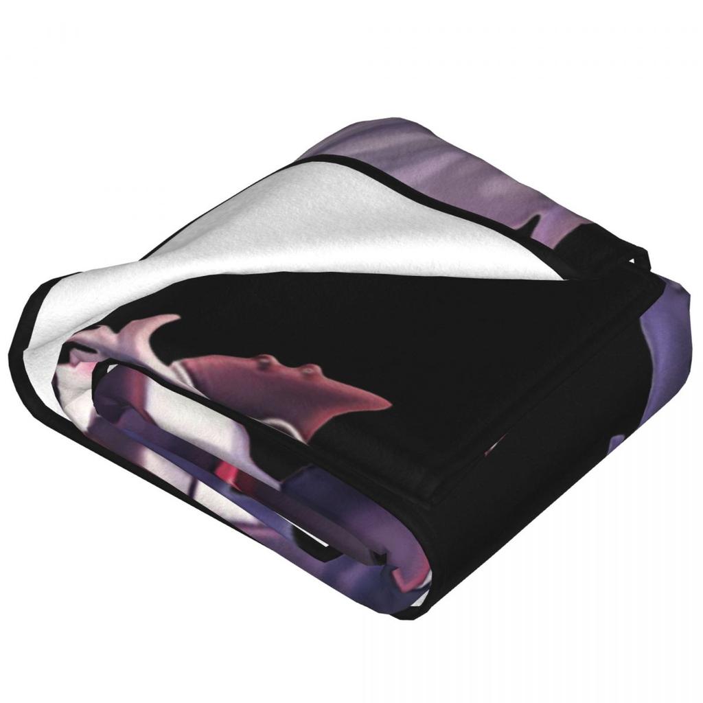 Shy Loona Flannel Throw Blankets Helluva Anime Blanket for Home Bedroom Soft Bedspread