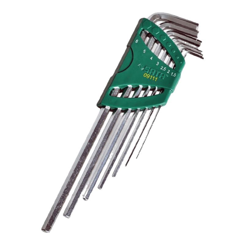 SATA Industrial Grade Extra Long Hex Key Wrench Set