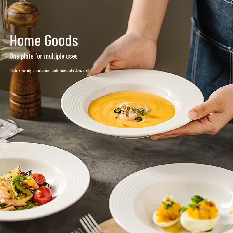 Lek Yongtu Straw Hat Style Ceramic Dinner Plate