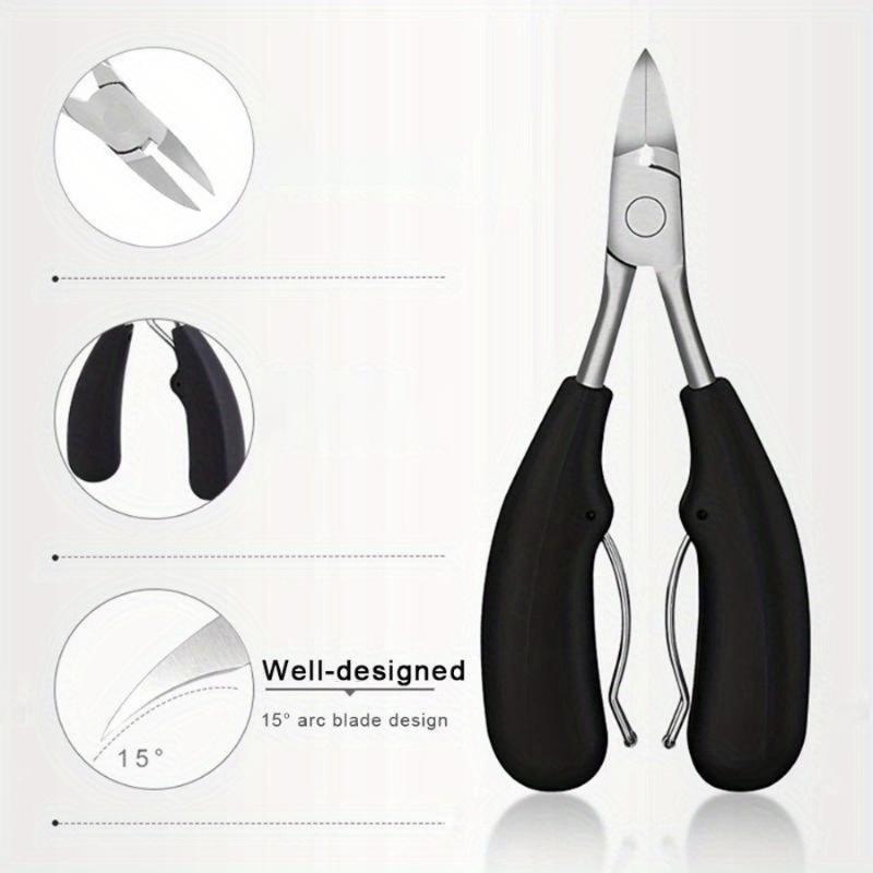 Professional Grade Concave Stainless Steel Nail Clippers For Thick Nails And Ingrown Toenails Sharp Curved Blade For Easy Trim
