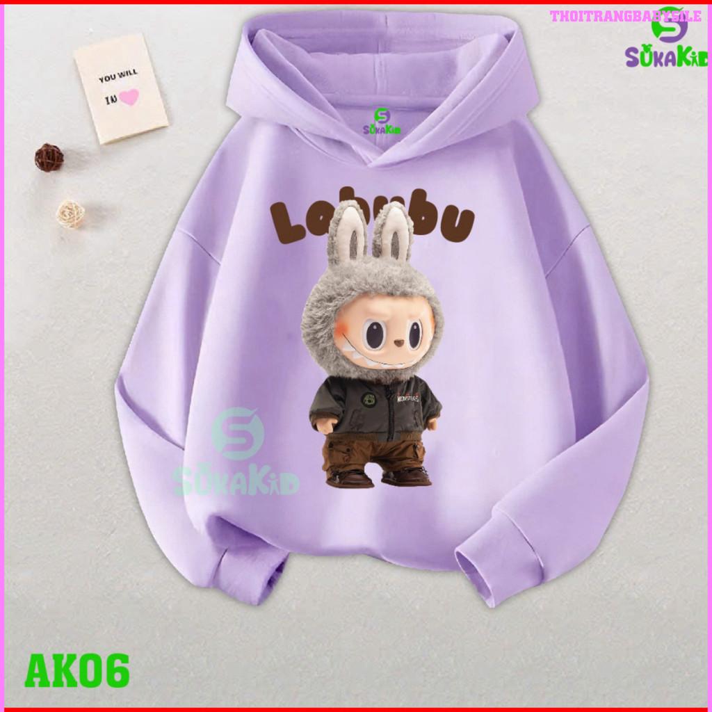 Labubu Pattern Printed Jacket Winter Hoodie Sweatshirt for Girls and Boys