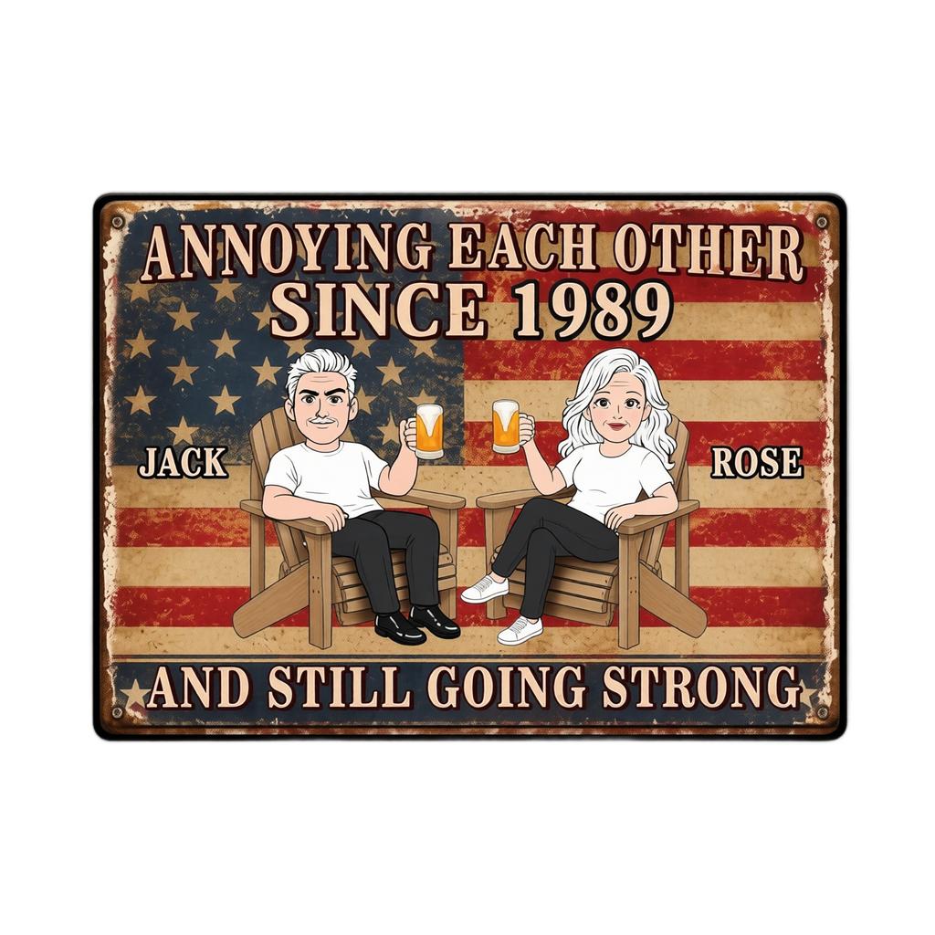 Funny Couple Sign - 3040 cm Decorative Wall Plaque for Home, Kitchen, Bedroom - Gift for Husband and Wife